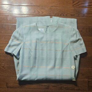 Vintage SantaFe by Jim Tremblay Dress- Baby Blue And Gold- Vintage 8